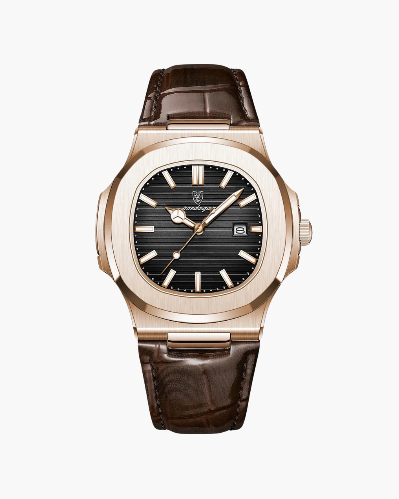 Montre en cuir Lisbonne - Noir