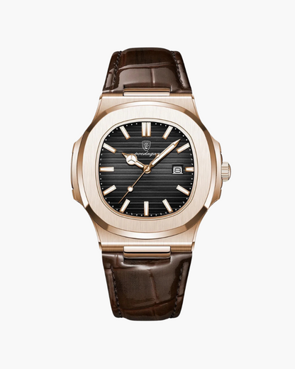Montre en cuir Lisbonne - Noir