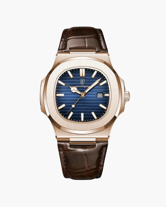 Montre en cuir Lisbonne - Bleu