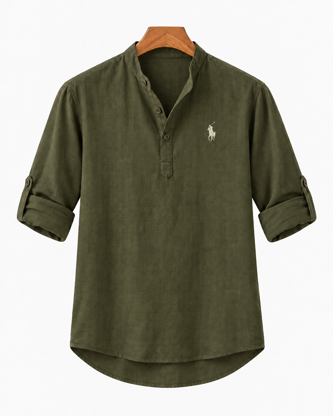Chemise homme en lin et coton à manches longues