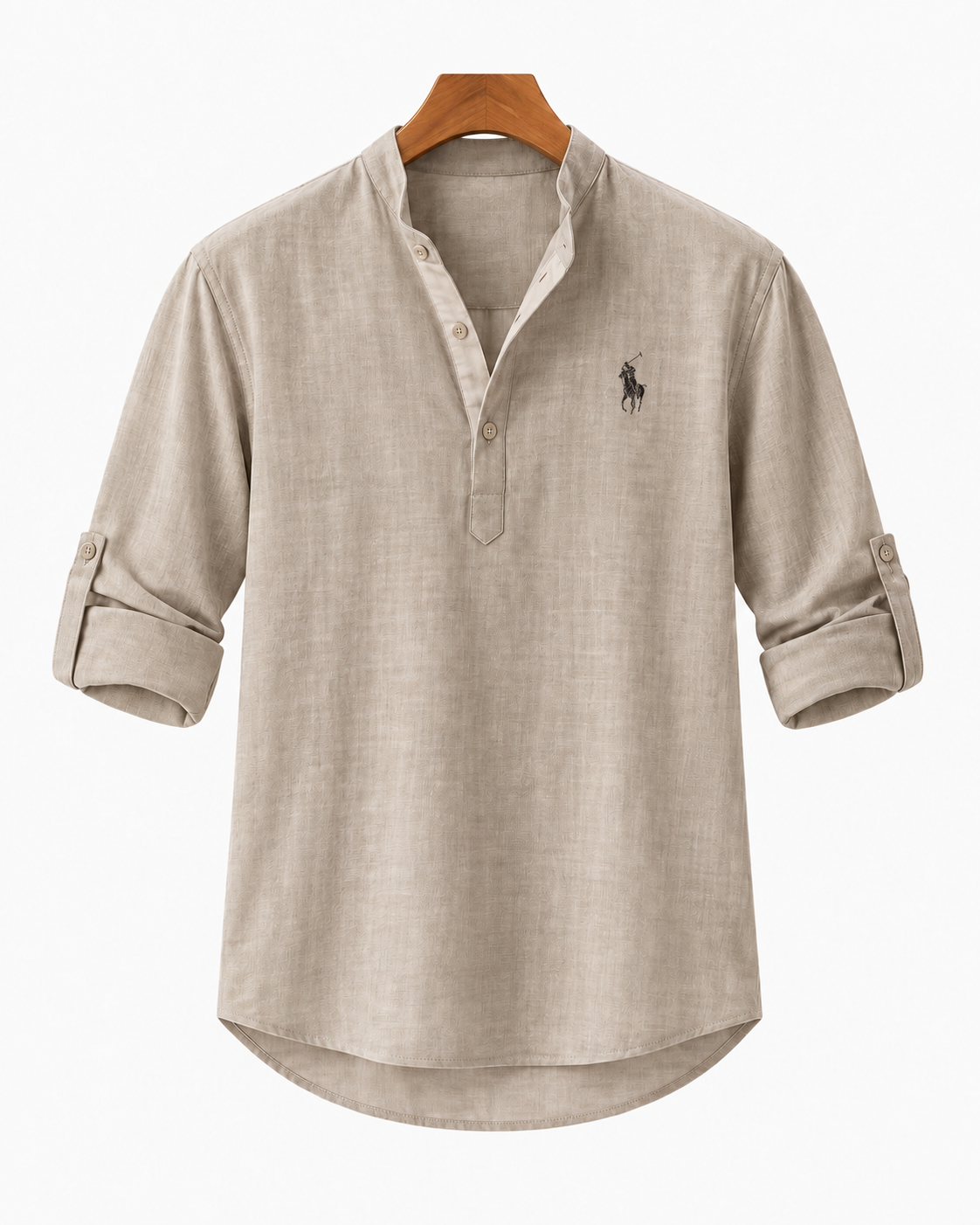 Chemise homme en lin et coton à manches longues