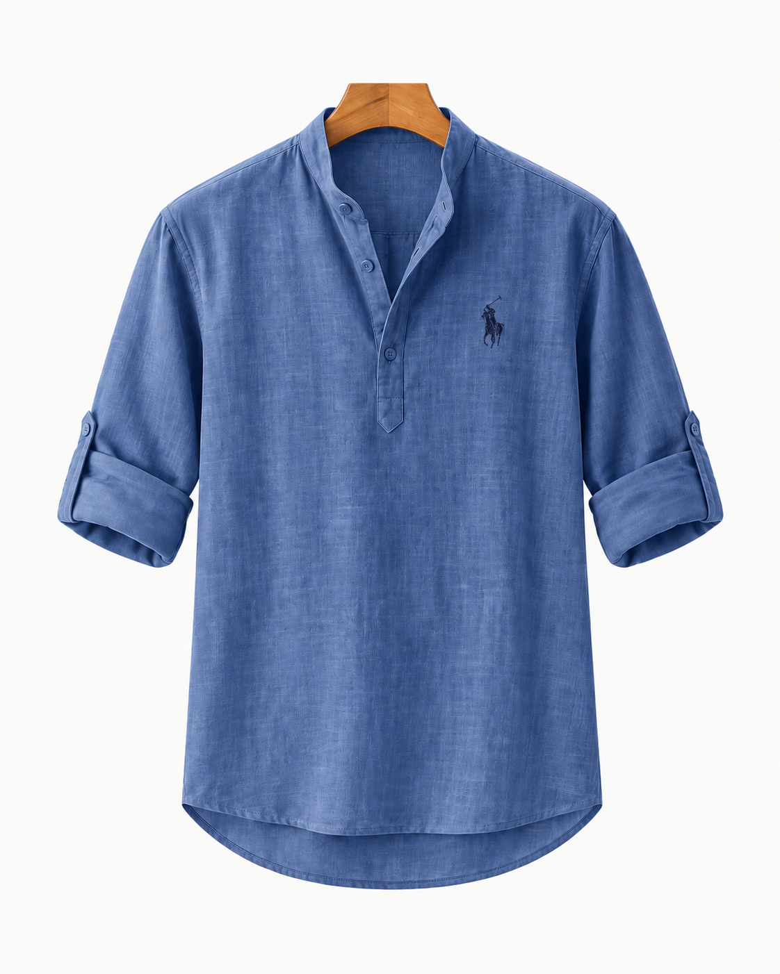 Chemise homme en lin et coton à manches longues