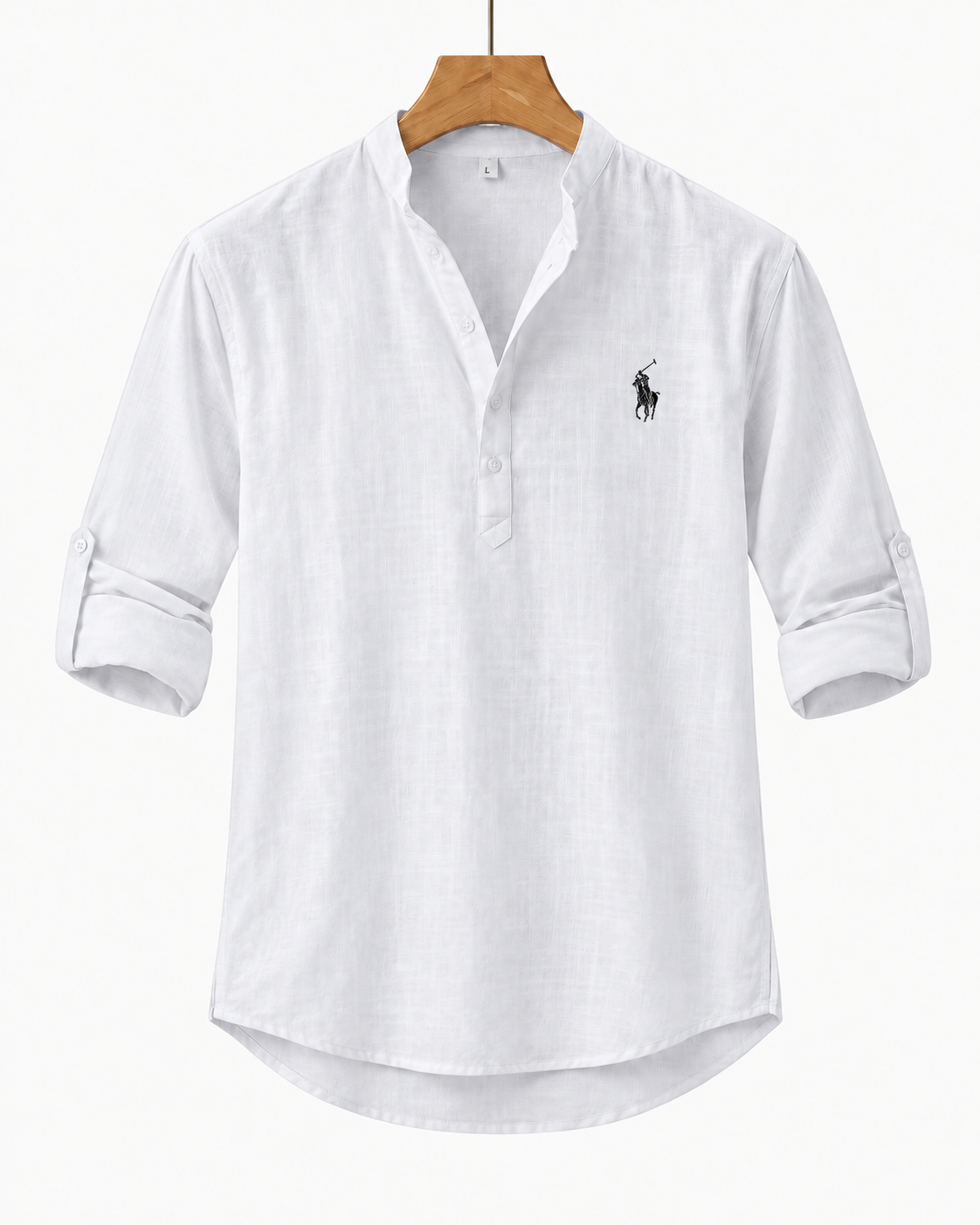 Chemise homme en lin et coton à manches longues